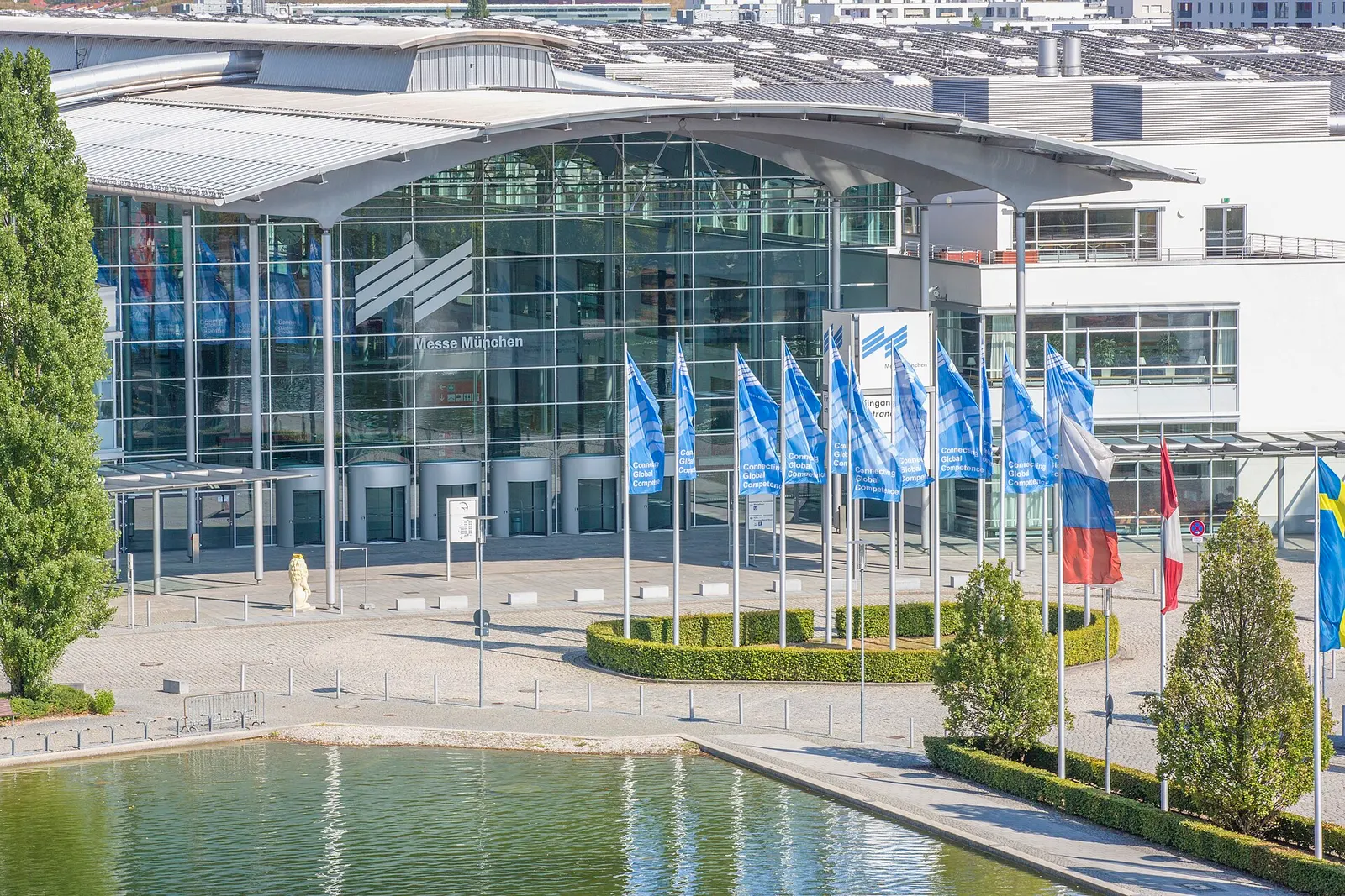 The west entrance of Messe München